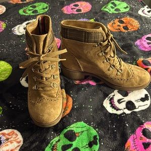 Suede like lace up  Booties by Hilfiger